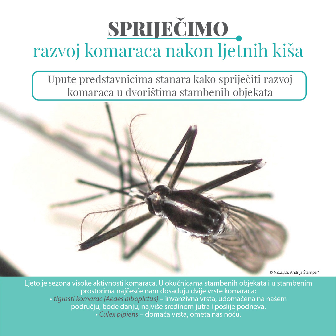 Upute za predstavnike stanara o suzbijanju komaraca
